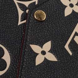 Pre Owned Louis Vuitton Black/Beige Monogram Leather Félicie Pochette