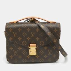 Pre Owned Louis Vuitton Monogram Canvas Pochette Metis Bag