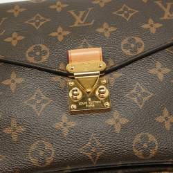 Pre Owned Louis Vuitton Monogram Canvas Pochette Metis Bag