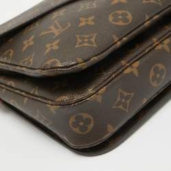 Pre Owned Louis Vuitton Monogram Canvas Pochette Metis Bag