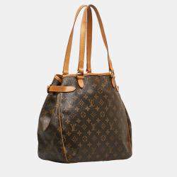 Pre Owned Louis Vuitton Brown Canvas Monogram Batignolles Vertical  Bag
