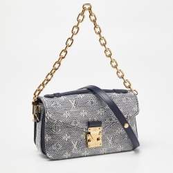 Louis Vuitton Blue Monogram Canvas Pochette Metis East West Bag