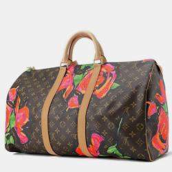 LOUIS VUITTON  Pink/Brown  Monogram Rose Keepall Duffel Bag