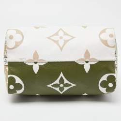 Pre Owned Louis Vuitton Kaki/Beige Monogram Giant Canvas Speedy Bandouliere 30 Bag
