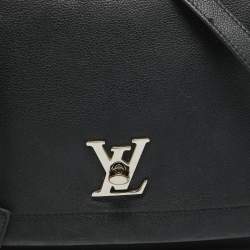 Pre Owned Louis Vuitton Black Leather Lockme II Bag