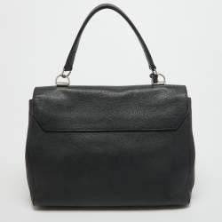 Pre Owned Louis Vuitton Black Leather Lockme II Bag