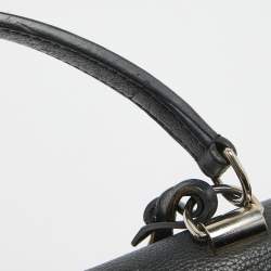 Pre Owned Louis Vuitton Black Leather Lockme II Bag