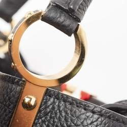 Pre Owned Louis Vuitton Black Taurillon Leather Limited Edition Applique Capucines PM Bag