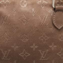 Pre Owned Louis Vuitton Taupe Monogram Satin and Leather Mini Alma Bag