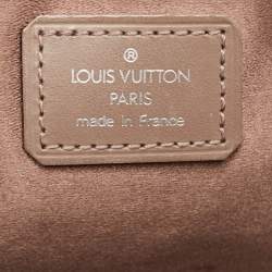 Pre Owned Louis Vuitton Taupe Monogram Satin and Leather Mini Alma Bag