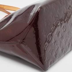 Pre Owned Louis Vuitton Amarante Monogram Vernis Bellevue PM Bag