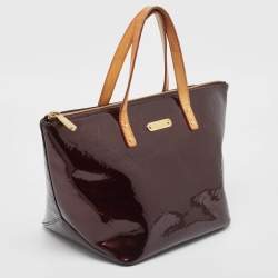 Pre Owned Louis Vuitton Amarante Monogram Vernis Bellevue PM Bag