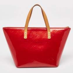 Pre Owned Louis Vuitton Pomme D’amour Monogram Vernis Bellevue PM Bag
