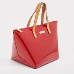 Pre Owned Louis Vuitton Pomme D’amour Monogram Vernis Bellevue PM Bag