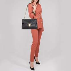 Pre Owned Louis Vuitton Black Monogram Empreinte Leather Saint Germain MM Bag