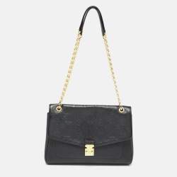 Pre Owned Louis Vuitton Black Monogram Empreinte Leather Saint Germain MM Bag