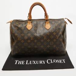 Pre Owned Louis Vuitton Monogram Canvas Speedy 35 Bag