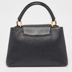 Louis Vuitton Black Leather Capucines MM Bag