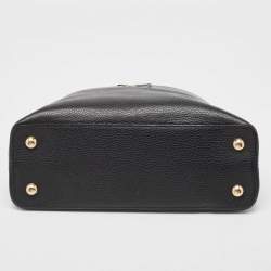 Louis Vuitton Black Leather Capucines MM Bag