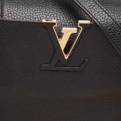 Louis Vuitton Black Leather Capucines MM Bag