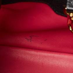 Louis Vuitton Black Leather Capucines MM Bag