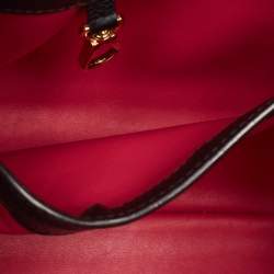 Louis Vuitton Black Leather Capucines MM Bag