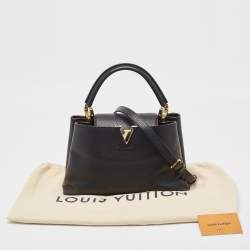 Louis Vuitton Black Leather Capucines MM Bag