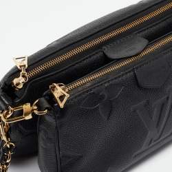 Pre Owned Louis Vuitton Black Monogram Empreinte Leather Multi-Pochette Accessoires Bag