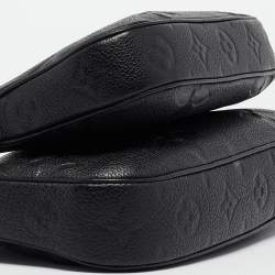 Pre Owned Louis Vuitton Black Monogram Empreinte Leather Multi-Pochette Accessoires Bag