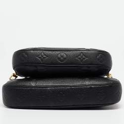 Pre Owned Louis Vuitton Black Monogram Empreinte Leather Multi-Pochette Accessoires Bag