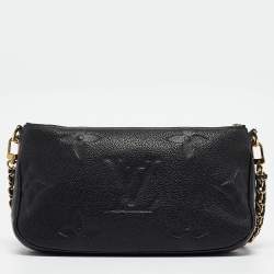 Pre Owned Louis Vuitton Black Monogram Empreinte Leather Multi-Pochette Accessoires Bag