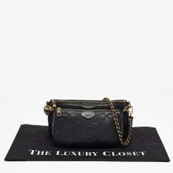 Pre Owned Louis Vuitton Black Monogram Empreinte Leather Multi-Pochette Accessoires Bag