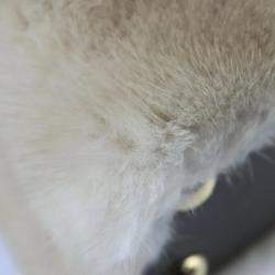 Pre Owned Louis Vuitton Beige Leather Mink Fur Capucines BB Top Handle Bags