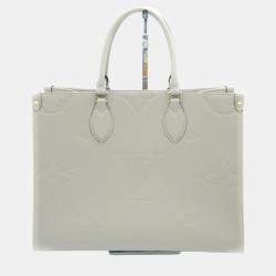 Louis Vuitton White Leather Small Onthego Tote