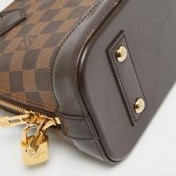 Pre Owned Louis Vuitton Damier Ebene Canvas Alma BB Bag