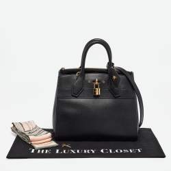 Pre Owned Louis Vuitton Black Leather City Steamer PM Bag