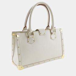 Louis Vuitton White Leather Suhali Vision le Fabuleux Tote Bag