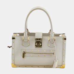 Louis Vuitton White Leather Suhali Vision le Fabuleux Tote Bag