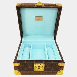 Louis Vuitton Brown Monogram Canvas Coffret Tresor 24 Trunk Case Bag