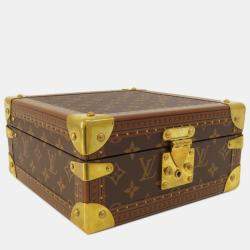 Louis Vuitton Brown Monogram Canvas Coffret Tresor 24 Trunk Case Bag