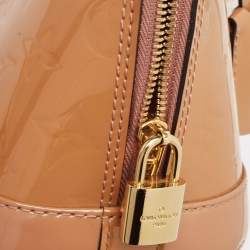 Louis Vuitton Rose Velours Monogram Vernis Alma BB Bag