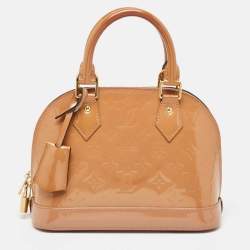 Louis Vuitton Rose Velours Monogram Vernis Alma BB Bag