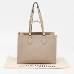 Louis Vuitton Beige Monogram Empriente Leather Giant Onthego MM Bag