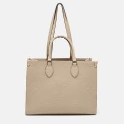 Louis Vuitton Beige Monogram Empriente Leather Giant Onthego MM Bag