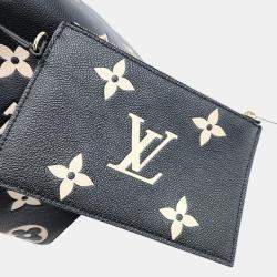 Pre Owned Louis Vuitton Black Giant Monogram Empriente Leather Neonoe MM Bucket Bag