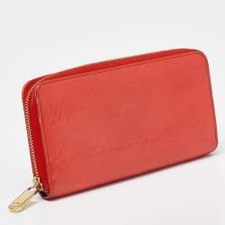 Louis Vuitton Orange Sunset Monogram Vernis Zippy Wallet