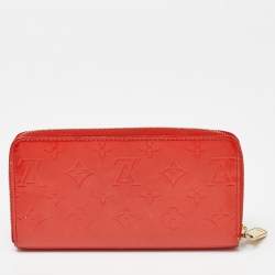 Louis Vuitton Orange Sunset Monogram Vernis Zippy Wallet