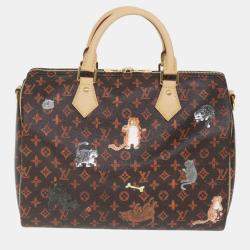 Louis Vuitton Canvas 30 Catogram Speedy Bandouliere Satchel