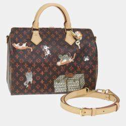 Louis Vuitton Canvas 30 Catogram Speedy Bandouliere Satchel