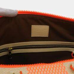 Louis Vuitton Orange Damier Woven Raffia Bandouliere Keepall 50 Duffel Bags